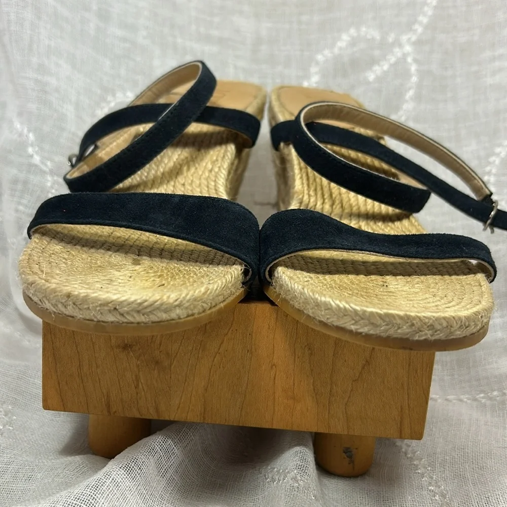 J Crew almost NEW leather espadrilles wedges